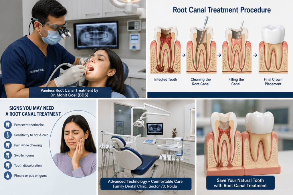 Root Canal Treatment in Sector 70 Noida by Dr. Mohit Goel at Family Dental Clinic